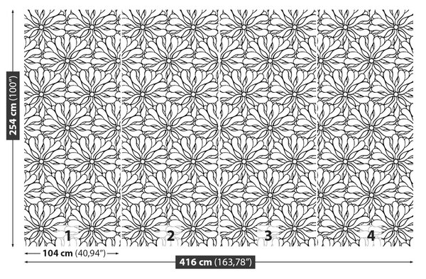 Carta da parati Modello di fiori 104x70 cm