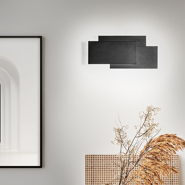 Applique Moderna Dip Metallo Nero Led 36W 3000K