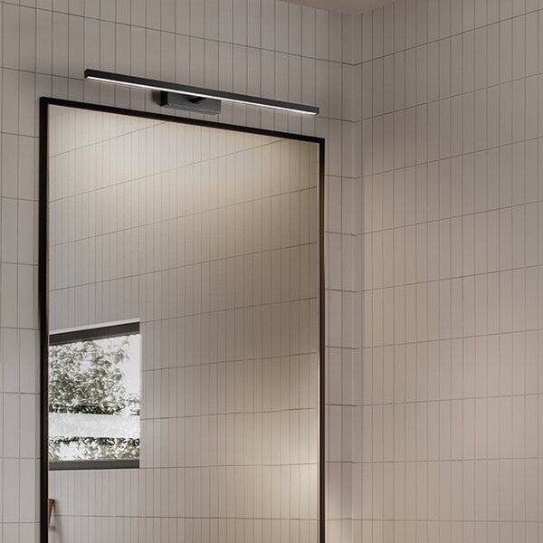 Applique Moderna Riga Metallo Nero Acrilico Led 24W 3000K