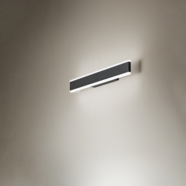 Applique Moderna Kante Metallo Nero Acrilico Led 24W Cct 3000/4000/6000K