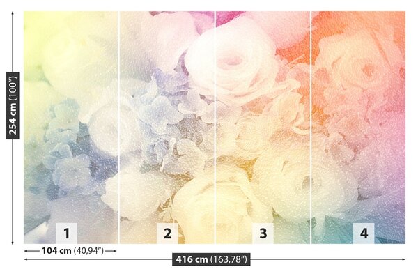 Carta da parati Bouquet vintage 104x70 cm