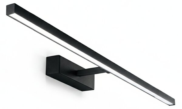 Applique Moderna Riga Metallo Nero Acrilico Led 24W 3000K