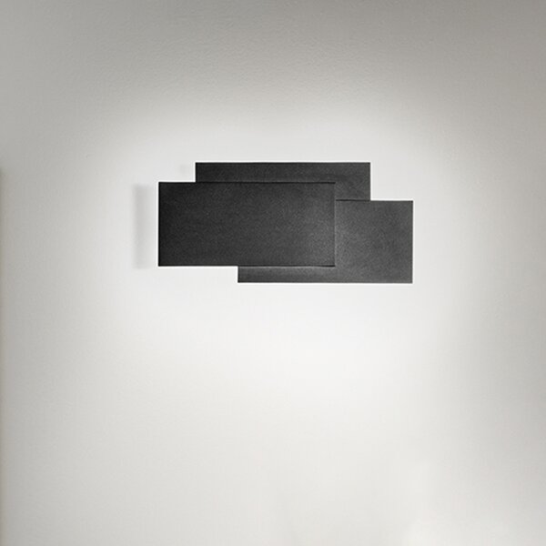 Applique Moderna Dip Metallo Nero Led 36W 3000K