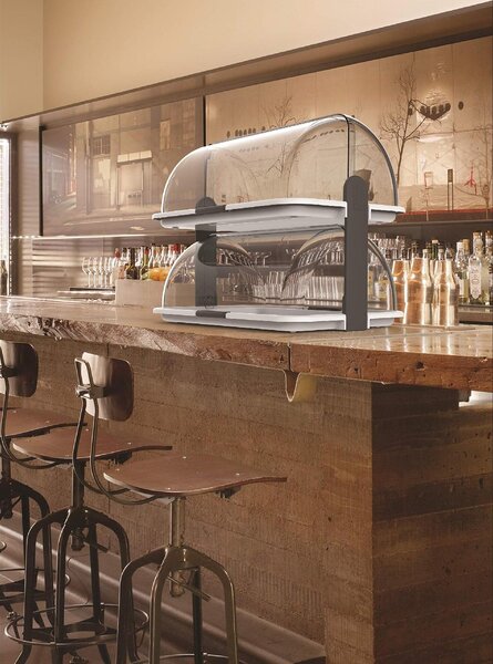 Robe Di Casa Vetrinetta Bar Doppia cm 46.5x31.5x40.5h colore Bianco - ROB179