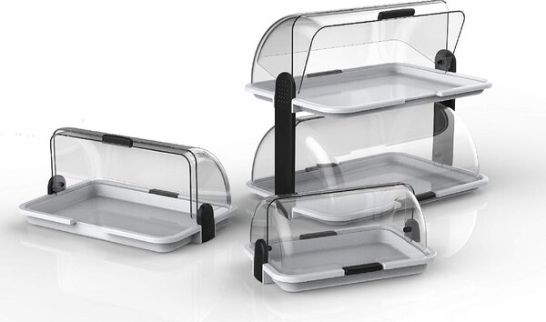 Robe Di Casa Vetrinetta Bar Doppia cm 46.5x31.5x40.5h colore Bianco - ROB179