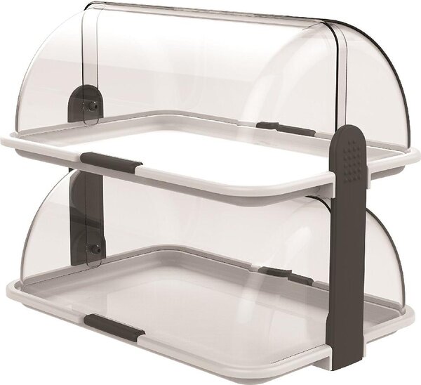 Robe Di Casa Vetrinetta Bar Doppia cm 46.5x31.5x40.5h colore Bianco - ROB179
