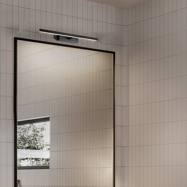 Applique Moderna Riga Metallo Nero Acrilico Led 12W 3000K