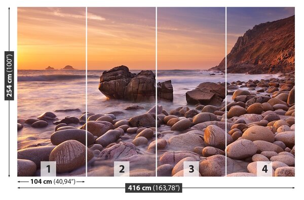 Carta da parati Spiaggia rocciosa 104x70 cm