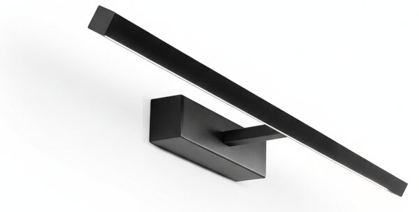 Applique Moderna Riga Metallo Nero Acrilico Led 12W 3000K