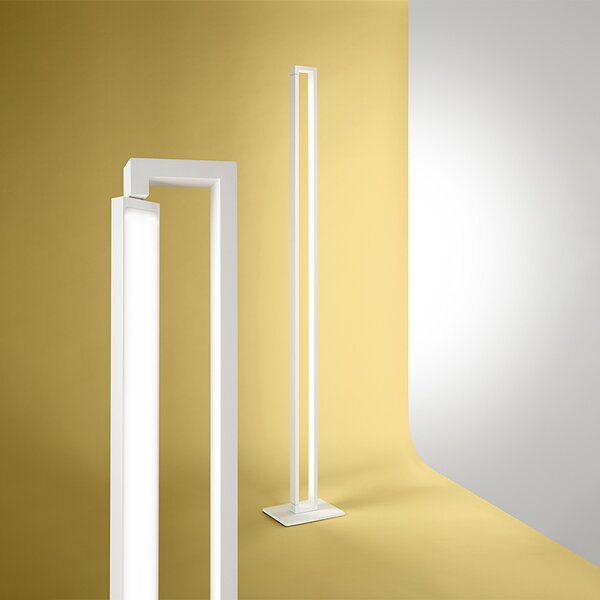 Piantana Moderna Sway Metallo Bianco Acrilico Led 27W 3000K