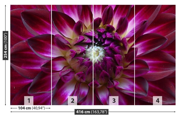 Carta da parati Aster viola 104x70 cm