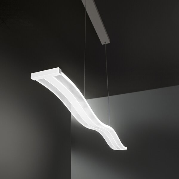 Sospensione Moderna Tape Metallo Bianco Led 48W Dimmerabile Ip20