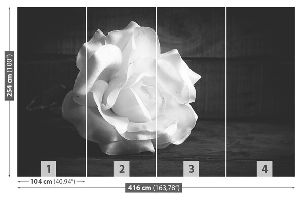 Carta da parati Rosa Bianca 104x70 cm