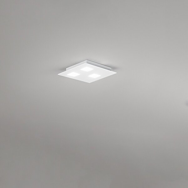 Plafoniera Moderna Pixel Metallo Bianco Acrilico 3 Luci Gx53