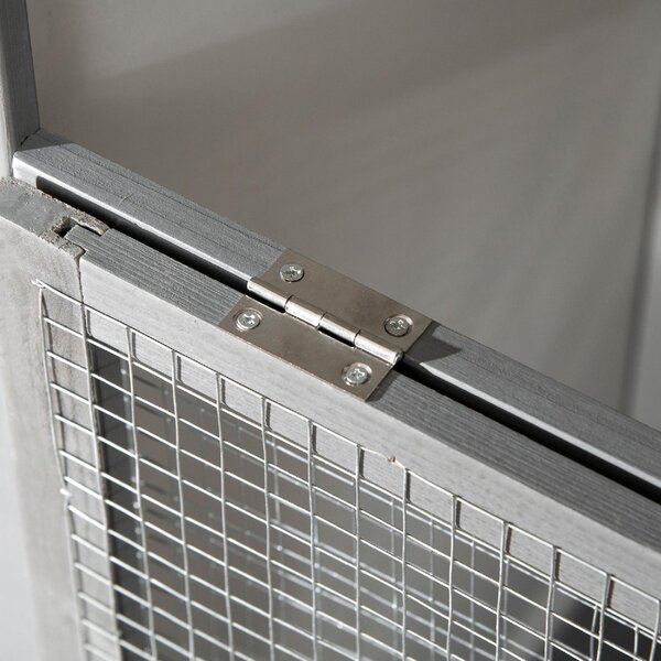 AllMyPets Voliera per Uccelli da Esterno in Legno di Abete 80.5x57x158.5cm Grigio Chiaro
