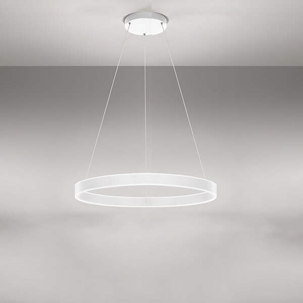 Sospensione Moderna Kirko Metallo Bianco Led 80W 3000K