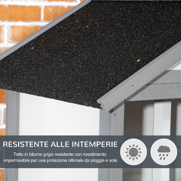 AllMyPets Voliera per Uccelli da Esterno in Legno di Abete 80.5x57x158.5cm Grigio Chiaro