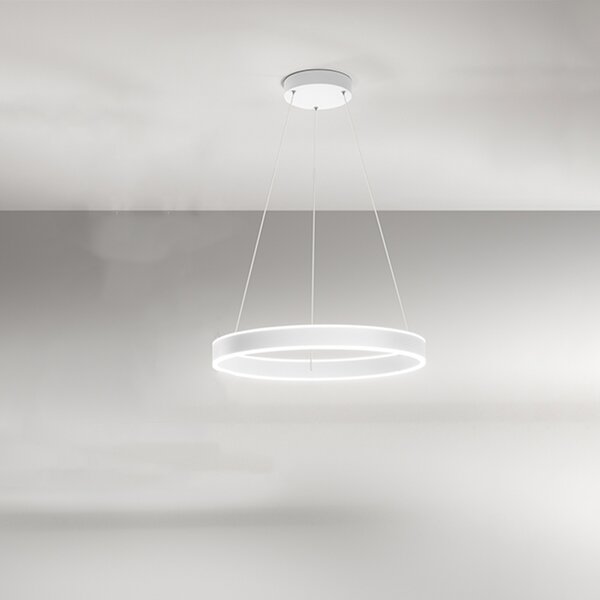 Sospensione Moderna Kirko Metallo Bianco Led 48W 3000K