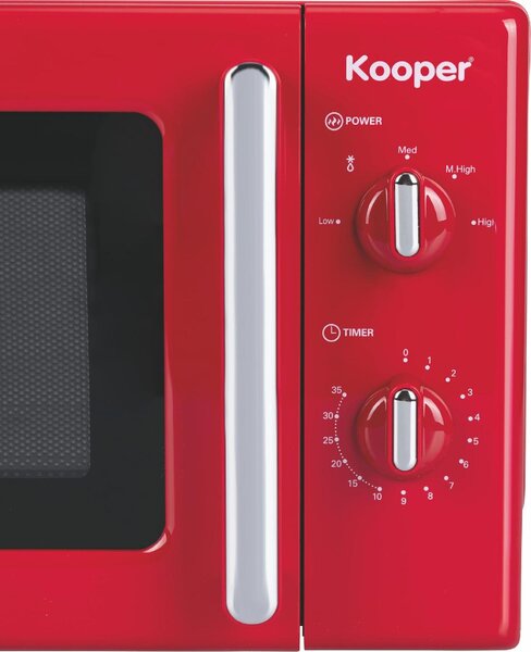 Kooper Wave Vintage Forno Microonde Capacit 22 Litri Potenza 700 Watt colore Rosso - 5914558
