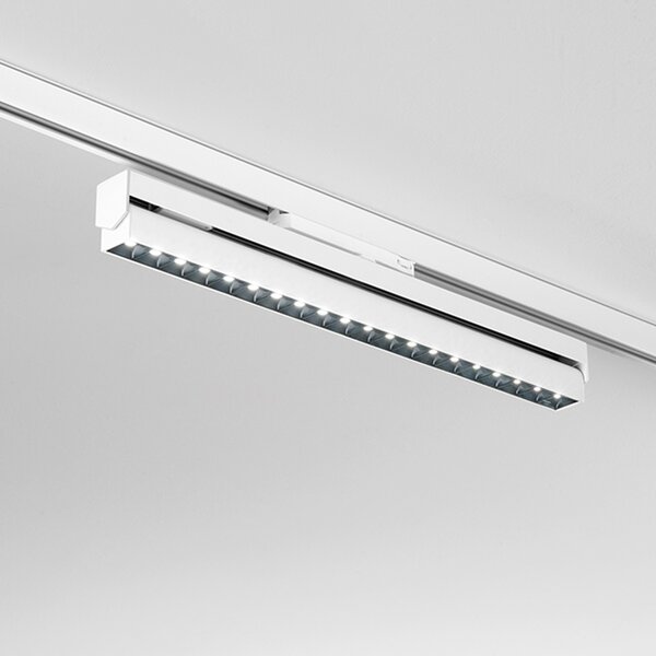 Plafoniera Per Binario Metallo Bianco Acrilico Led 30W 3000K