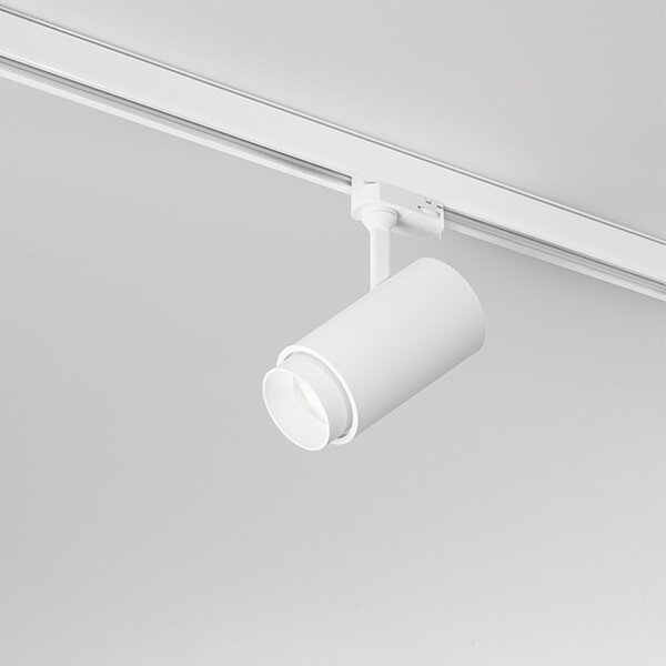 Faretto Cilindrico Per Binario Metallo Bianco Led 20W 4000K