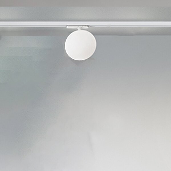 Plafoniera Sfera Per Binario Metallo Bianco Acrilico Led 24W 3000K