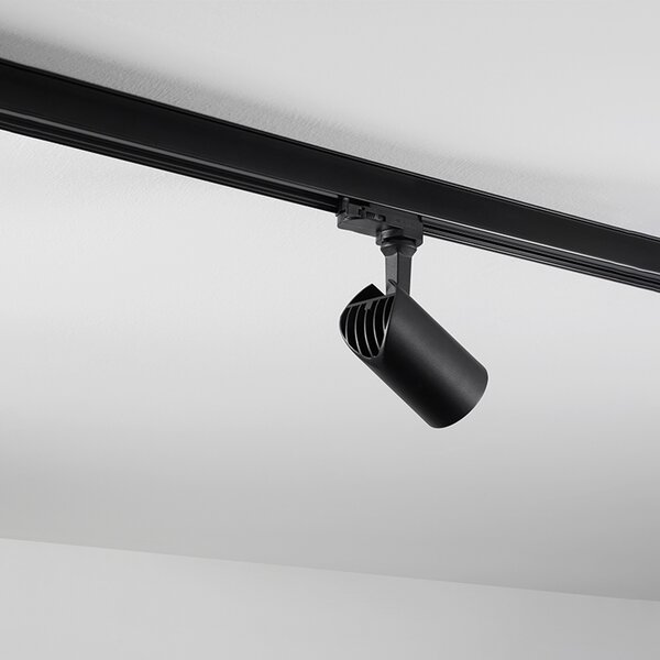 Faretto Binario Moderno Binario Alluminio Nero Gu10