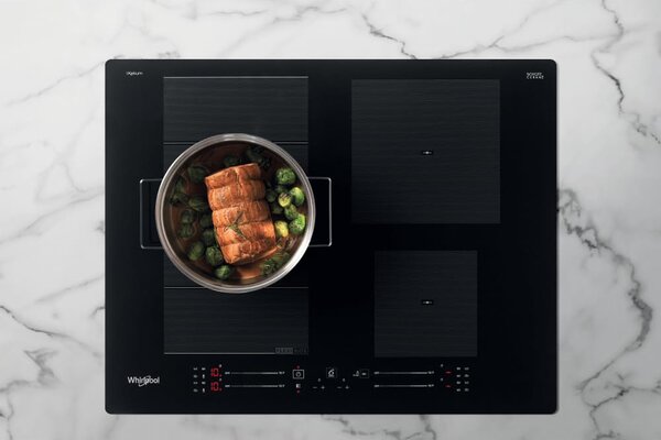 Whirlpool WF S0160 NE Piano Cottura Induzione 4 Fuochi 59 cm Vetroceramica colore Nero