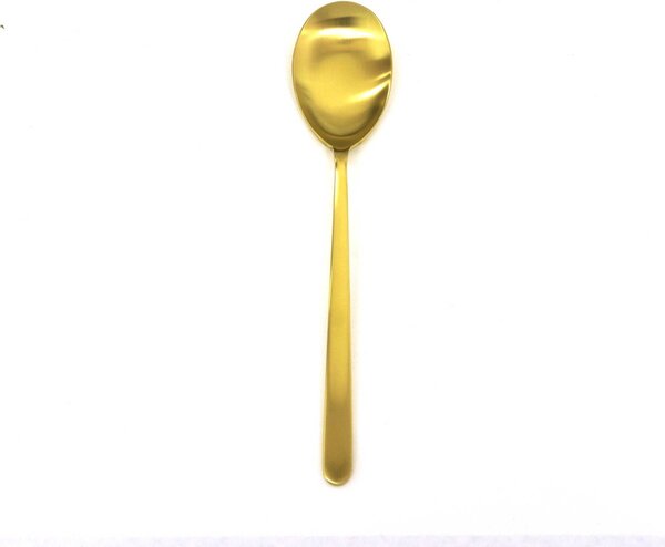 Servizio servire 3 pezzi linea ice oro Linea Ice Oro in Acciaio Inossidabile, colore Oro Satinato, Lavorazione della supperficie con impiantazione di Titanio PVD