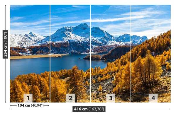 Carta da parati Lago Alpi 104x70 cm