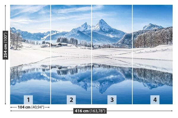 Carta da parati Alpi invernali 104x70 cm