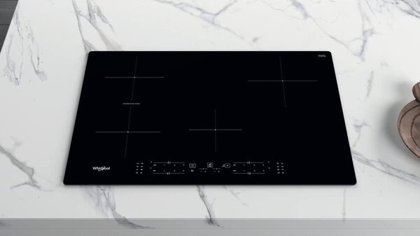 Whirlpool WB B4877 Piano Cottura Induzione 4 Fuochi 77 cm Vetroceramica colore Nero