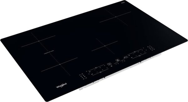 Whirlpool WB B4877 Piano Cottura Induzione 4 Fuochi 77 cm Vetroceramica colore Nero