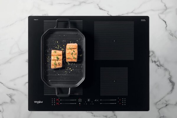 Whirlpool WF S0160 NE Piano Cottura Induzione 4 Fuochi 59 cm Vetroceramica colore Nero