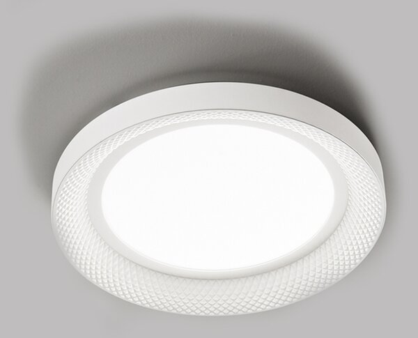Plafoniera Contemporanea Hive Metallo Bianco Acrilico Led 40W Cct 3000/4000K