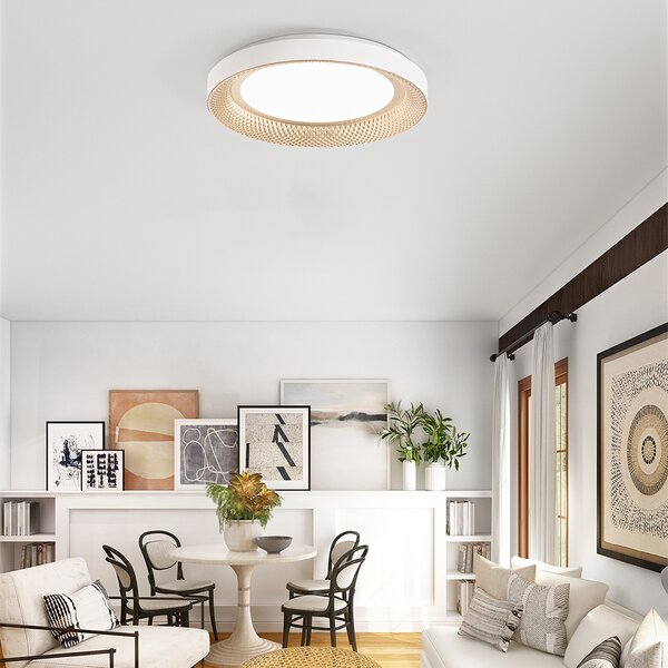 Plafoniera Contemporanea Hive Metallo Oro Acrilico Led 40W Cct 3000/4000K