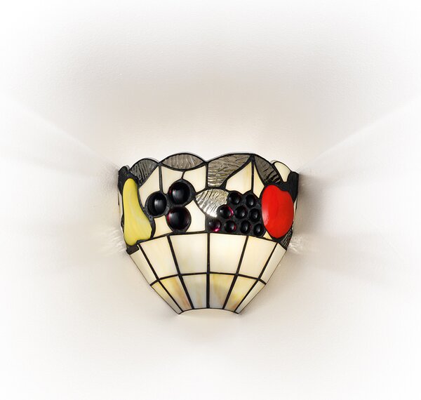 Applique Tiffany Vetro Multicolor Chiaro 1 Luce E27
