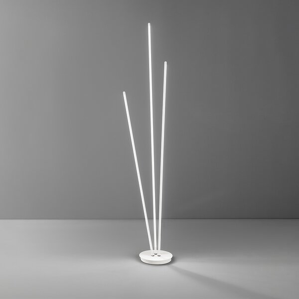Piantana Moderna Twins Metallo Bianco Led 47W 3000K