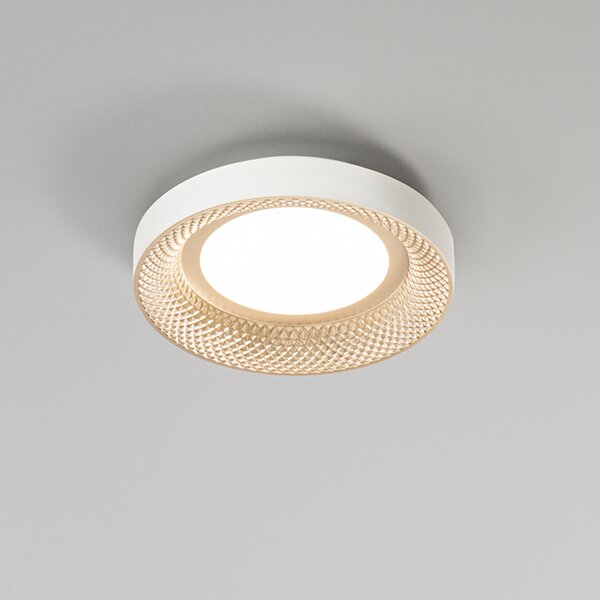 Plafoniera Contemporanea Hive Metallo Oro Acrilico Led 30W Cct 3000/4000K