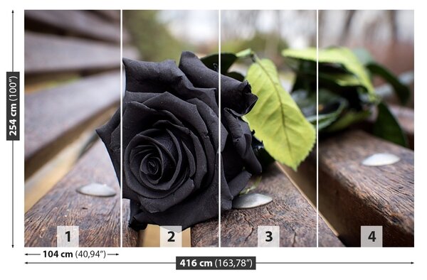 Carta da parati Rosa nera 104x70 cm