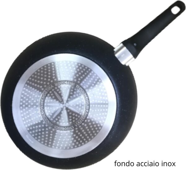 LAGOSTINA Wok Padella Antiaderente Induzione in Alluminio 28 cm colore Nero Performa