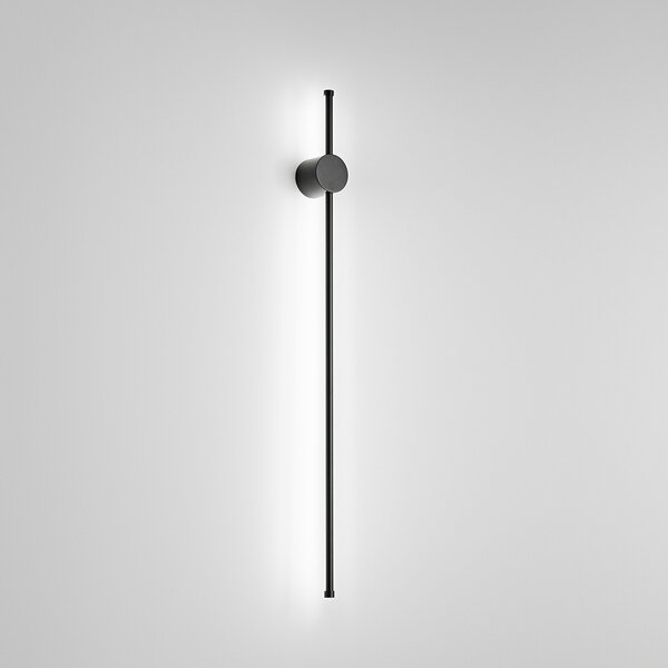 Applique Moderna Clock Alluminio Nero Acrilico Led 20W 3000K