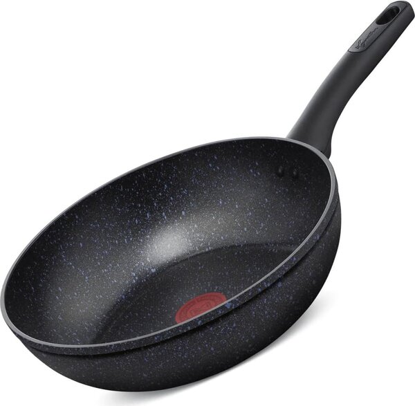 LAGOSTINA Wok Padella Antiaderente Induzione in Alluminio 28 cm colore Nero Performa