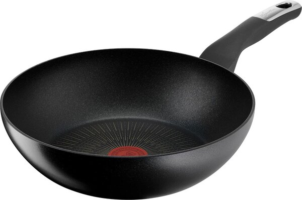 LAGOSTINA Wok Padella Antiaderente Induzione in Alluminio 28 cm colore Nero Unlimited