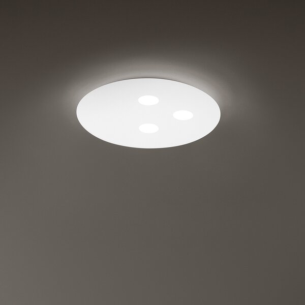 Plafoniera Contemporanea Random Alluminio Bianco Acrilico Led 27+21W 3000K