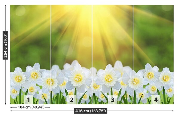 Carta da parati Narcissus White 104x70 cm