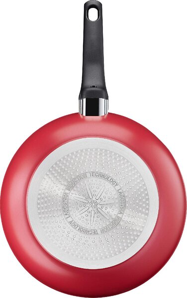 LAGOSTINA Wok Padella Antiaderente Induzione in Alluminio 28 cm Rivestimento Titanium Easy colore Rosso Cucina Mediterranea