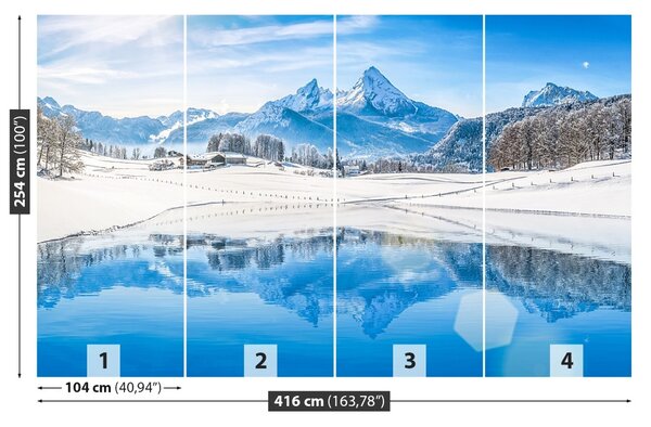 Carta da parati Alpi invernali 104x70 cm