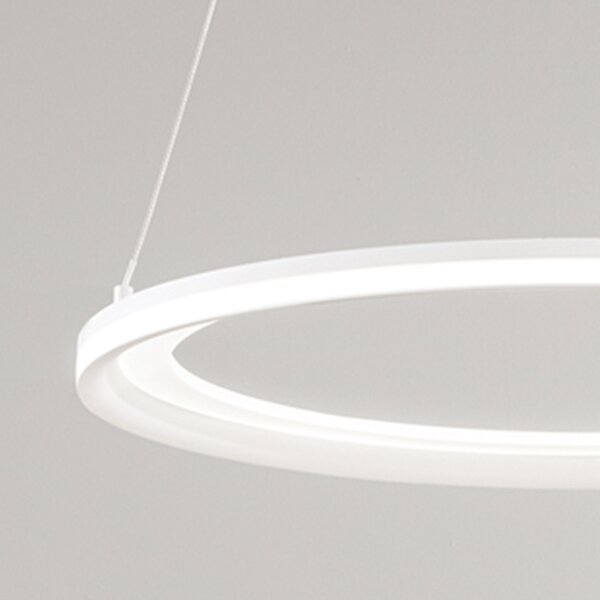 Sospensione Moderna Edge Alluminio Bianco Acrilico Led 66W 3000K