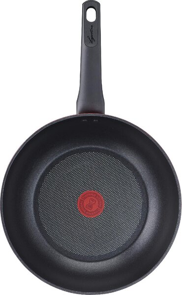 LAGOSTINA Wok Padella Antiaderente Induzione in Alluminio 28 cm Rivestimento Titanium Easy colore Rosso Cucina Mediterranea